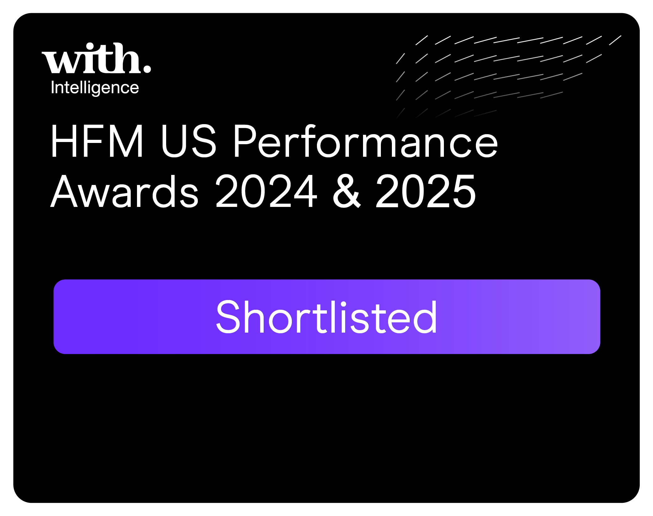 HFM US Performance Awards 2024 and 2025 shortlisted