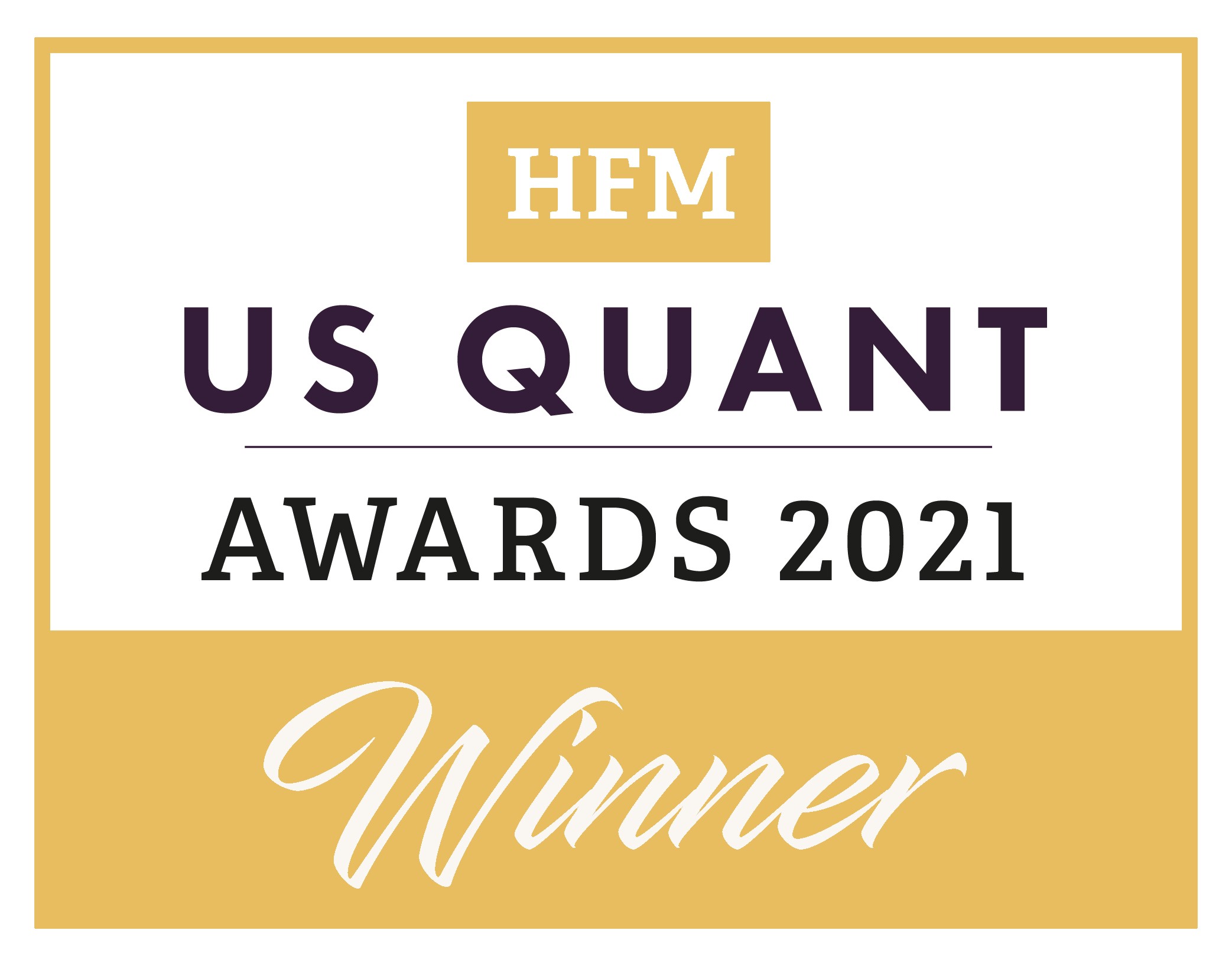 HFM US Quant Awards 2021 winner